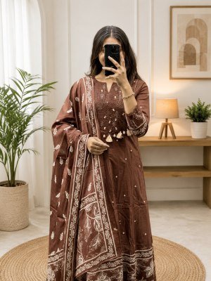 New Sanganeri Collection 3-Piece A-Line Kurta Set – Premium Cotton 60x60 Size wise Combo Set