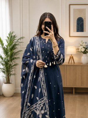 New Sanganeri Collection 3-Piece A-Line Kurta Set – Premium Cotton 60x60 Size wise Combo Set