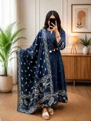 New Sanganeri Collection 3-Piece A-Line Kurta Set – Premium Cotton 60x60 Size wise Combo Set