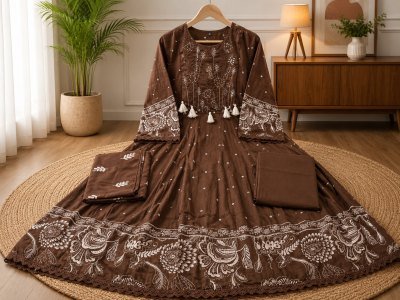 New Sanganeri Collection 3-Piece A-Line Kurta Set – Premium Cotton 60x60 Size wise Combo Set