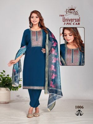 New Universal  3 Car by Princess Heavy Roman Silk Top bottom with Dupatta Catalogue at low price readymade suit catalogs