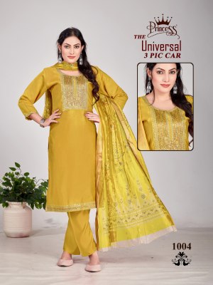 New Universal  3 Car by Princess Heavy Roman Silk Top bottom with Dupatta Catalogue at low price readymade suit catalogs