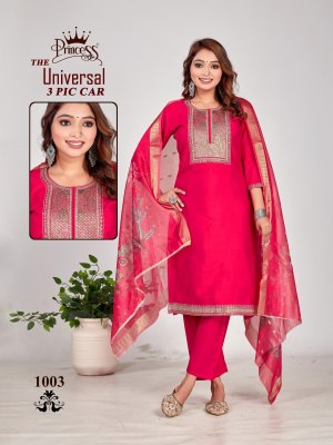 New Universal  3 Car by Princess Heavy Roman Silk Top bottom with Dupatta Catalogue at low price readymade suit catalogs