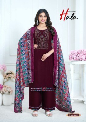 Nigaar vol 2 by Hala Reyon Slub Embroidered Unstitched suit with budget rate dress material catalogs