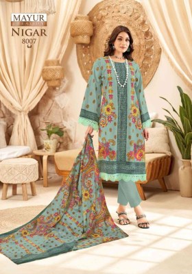 Nigar vol 8 by Mayur Fancy Cotton Karachi style unstitched suit catalogue dress material catalogs