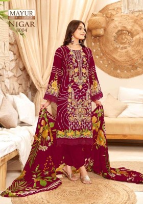 Nigar vol 8 by Mayur Fancy Cotton Karachi style unstitched suit catalogue dress material catalogs