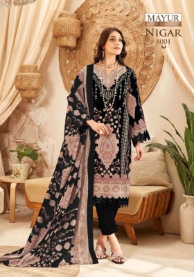 Nigar vol 8 by Mayur Fancy Cotton Karachi style unstitched suit catalogue dress material catalogs