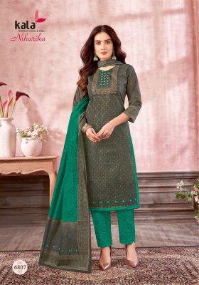 Niharika vol 3 by Kala Heavy Cotton Ajrakh Style printed readymade suit catalogue at low rate readymade suit catalogs