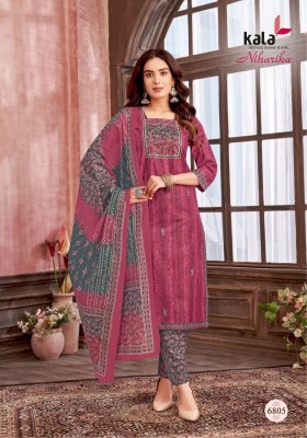 Niharika vol 3 by Kala Heavy Cotton Ajrakh Style printed readymade suit catalogue at low rate readymade suit catalogs