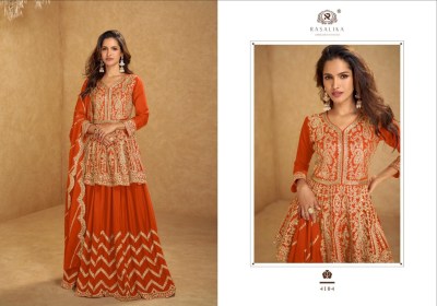 Nikhaar by Rasalika real chinon Silk hand embroidered top lehenga with dupatta catalogue at low rate lehenga choli catalogs