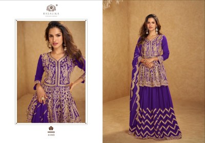 Nikhaar by Rasalika real chinon Silk hand embroidered top lehenga with dupatta catalogue at low rate lehenga choli catalogs