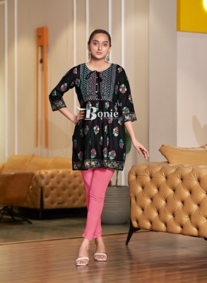 Nikki by Bonie Amazing reyon printed short top catalogue at affordable rate western wear catalogs