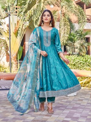 Nimisha by Aanchi Vichitra silk Flair kurti with pant and dupatta at low price fancy Anarkali suit catalogs