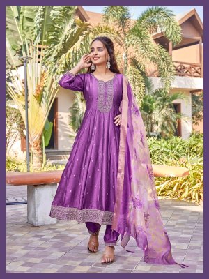 Nimisha by Aanchi Vichitra silk Flair kurti with pant and dupatta at low price fancy Anarkali suit catalogs