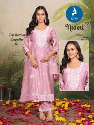 Niomi by Kaya Super Quality Streight cut kurti pant with dupatta catalogue readymade suit catalogs