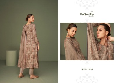Nisha by Mumtaz arts pure lawn cambric neck embroidered  unstitched dress material catalogue at low rate dress material catalogs