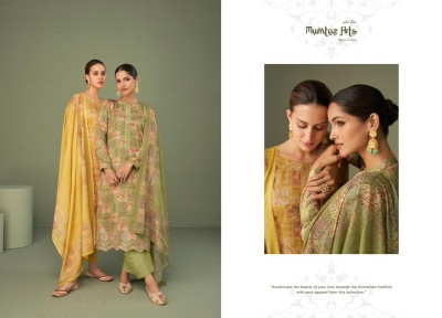 Nisha by Mumtaz arts pure lawn cambric neck embroidered  unstitched dress material catalogue at low rate dress material catalogs