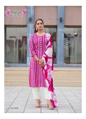 Nisha vol 4 by Mystic 9 premium cotton Original wax batik Kurti pant and dupatta catalogue at amavi expo  readymade suit catalogs