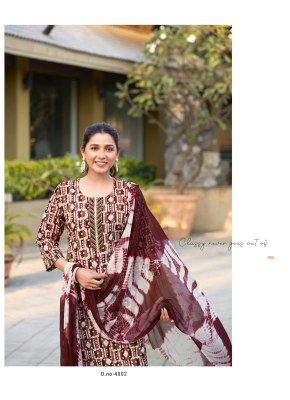 Nisha vol 4 by Mystic 9 premium cotton Original wax batik Kurti pant and dupatta catalogue at amavi expo  readymade suit catalogs