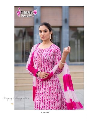 Nisha vol 4 by Mystic 9 premium cotton Original wax batik Kurti pant and dupatta catalogue at amavi expo  readymade suit catalogs