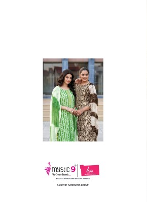 Nisha vol 4 by Mystic 9 premium cotton Original wax batik Kurti pant and dupatta catalogue at amavi expo  readymade suit catalogs