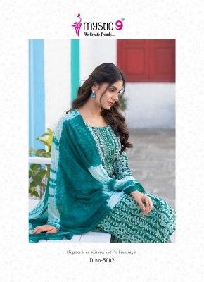 Nisha vol 5 by Mystic 9 Premium cotton wax batik fancy readymade suit catalogue at low rate readymade suit catalogs