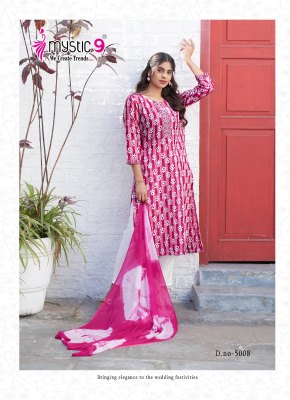 Nisha vol 5 by Mystic 9 Premium cotton wax batik fancy readymade suit catalogue at low rate readymade suit catalogs