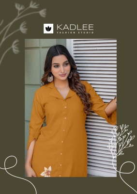 Niva by Kadlee Printed handwork reyon co ord set catalogue at affordable rate kurtis catalogs