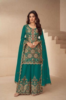 Gulkayra Designer Noora Real Chinon Coord Set Readymade suit with Dupatta And Plazoo Premium Ethnic Wear Free Size Wholesale readymade suit catalogs