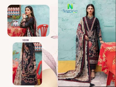 Noori Art By Viona Suit Lamh e Kashmir 9000 velvet Embroidery Patch work Pakistani Suits pakistani suit catalogs