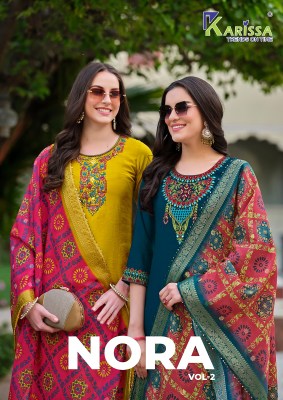 Nora vol 2 by Karissa premium fancy digital printed kurti pant and dupatta catalogue at affordable rate Karissa 