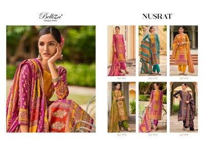 Nusrat by Belliza Pure modal silk Digital printed unstitched dress material catalogue at affordable rate salwar kameez catalogs