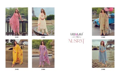 Nusrat by Lali and lily handwork fancy kurti pant and dupatta catalogue at amaviexpo kurti pant with dupatta Catalogs