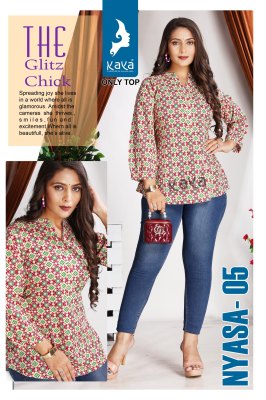 Nyasa by Kaya cotton printed super quality womens short top catalogue at low rate western wear catalogs