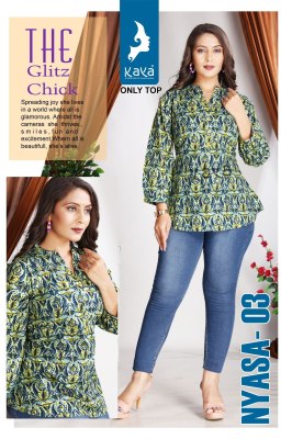 Nyasa by Kaya fancy womans short top catalogue at affordable rate western wear catalogs