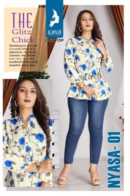 Nyasa by Kaya fancy womans short top catalogue at affordable rate western wear catalogs