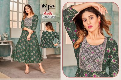 Nysa by Anokhi Anarkali with  Embroidery Neck Gown style kurti catalogue  kurtis catalogs
