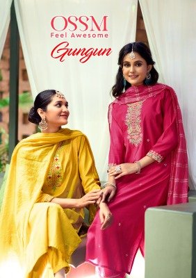  OSSM Gungun Luxuria Premium Vatican Silk Festival Set with Heavy Embroidery And Silk Jacquard Dupatta Wholesale kurtis catalogs