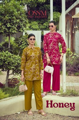 OSSM Honey Ethnic Festival Co Ord Set Vetican Print Top And Viscose Vetican Silk Bottom Wholesale  co ord set catalogs