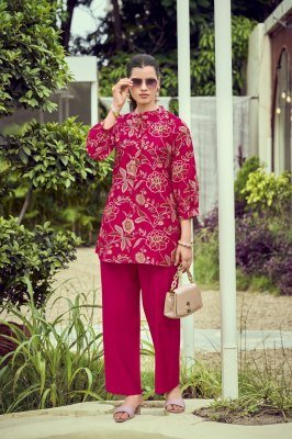 OSSM Honey Ethnic Festival Co Ord Set Vetican Print Top And Viscose Vetican Silk Bottom Wholesale  co ord set catalogs