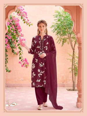OSSM Mahima Vol-02 Rayon Embroidered Kurti Pant Set kurtis catalogs