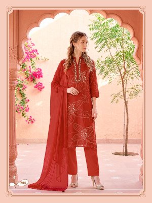 OSSM Mahima Vol-02 Rayon Embroidered Kurti Pant Set kurtis catalogs
