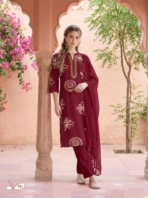 OSSM Mahima Vol-02 Rayon Embroidered Kurti Pant Set kurtis catalogs