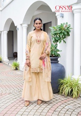 OSSM Mannat Vol 02 Viscose Roman Silk Embroidered Sharara Set Bottom with Fancy Jacquard Digital Dupatta Wholesale kurtis catalogs