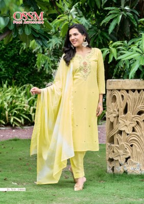 OSSM Mantra Vol 2 Pure Cotton Kurti Pant And Dupatta Heavy Cotton Embroidery and with pocket  Wholesale  kurtis catalogs
