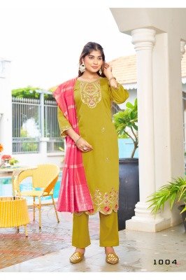 OSSM Mehak Premium Embroidered Roman Simmer Top And Bottom with Pocket Jacquard Simmer Dupatta Wholesale kurtis catalogs