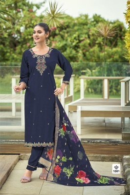 OSSM Meher Festive Collection Heavy Embroidered Pure Viscose Roman Silk Suit with Pant Pocket And Digital Chanderi Jacquard Dupatta Wholesale  kurtis catalogs