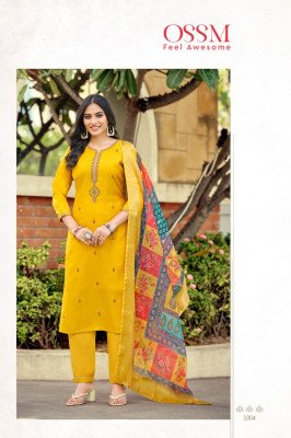 OSSM Mohey Vol 02 Festive Collection Viscos Roman Silk Sleeve Kurti with Heavy Embroidery And Pant Pocket, Jacquard Digital Print Dupatta Wholesale kurtis catalogs