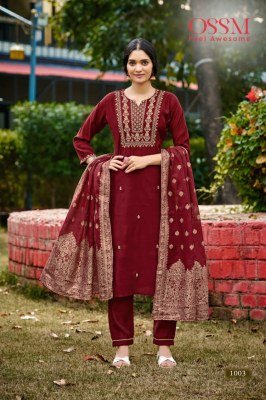 OSSM Monalisa Vol 06 Premium Viscos Roman Silk Suit with Heavy Embroidery And Chanderi Jacquard Dupatta Wholesale kurtis catalogs