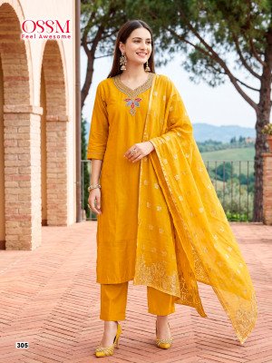 OSSM NARGIS Vol-03  3-Piece Suit Set with Pant Pocket kurti pant with dupatta Catalogs